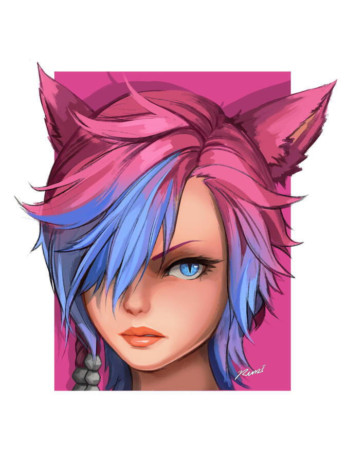 Angry Miqo (Headshot)